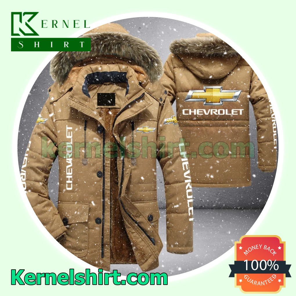 Chevrolet Automobile Company Warm Jacket With Faux Fur a