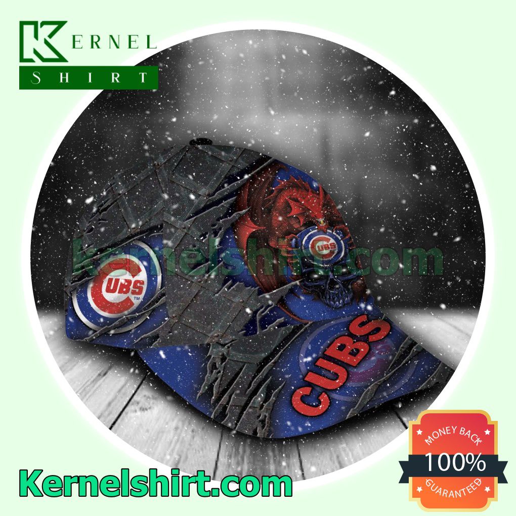 Chicago Cubs Crack 3D MLB Hockey Basketball Baseball Caps a