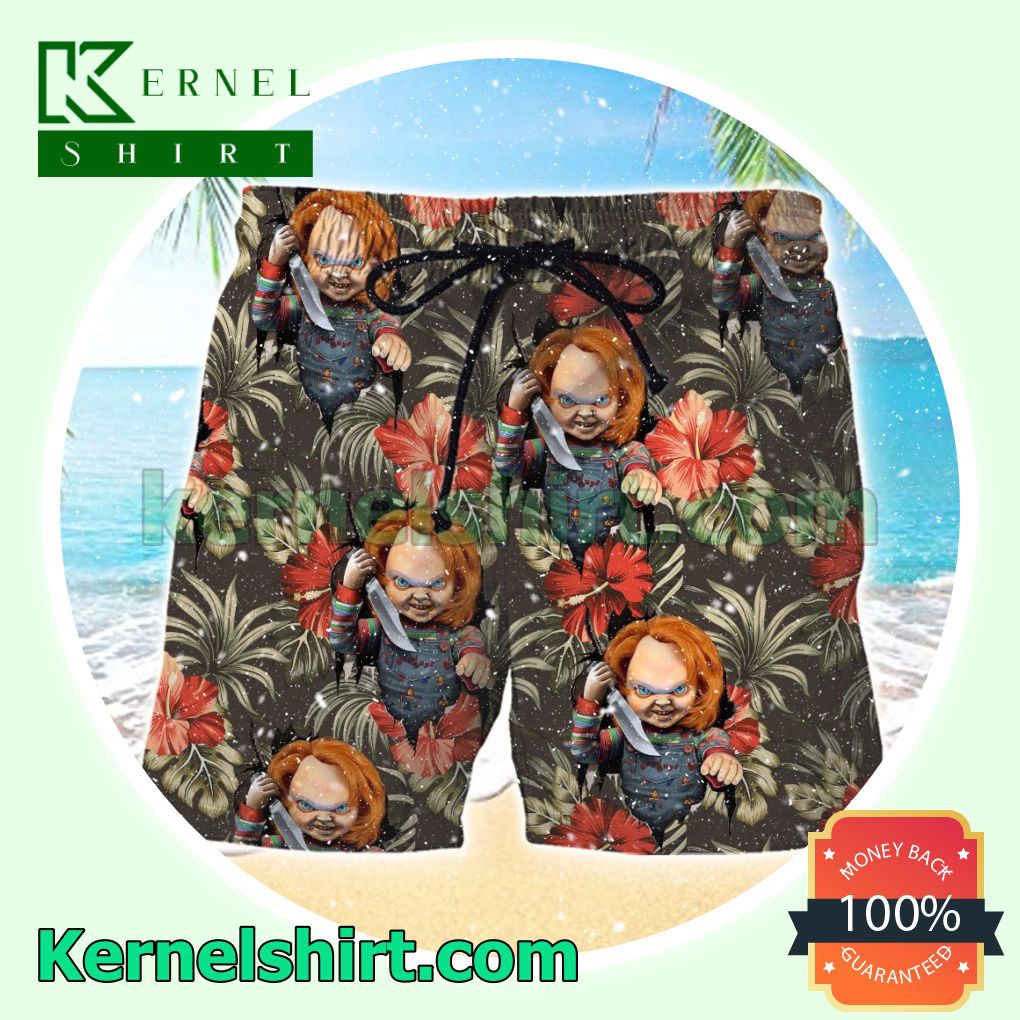 Chucky Tropical Hibiscus Mens Shorts