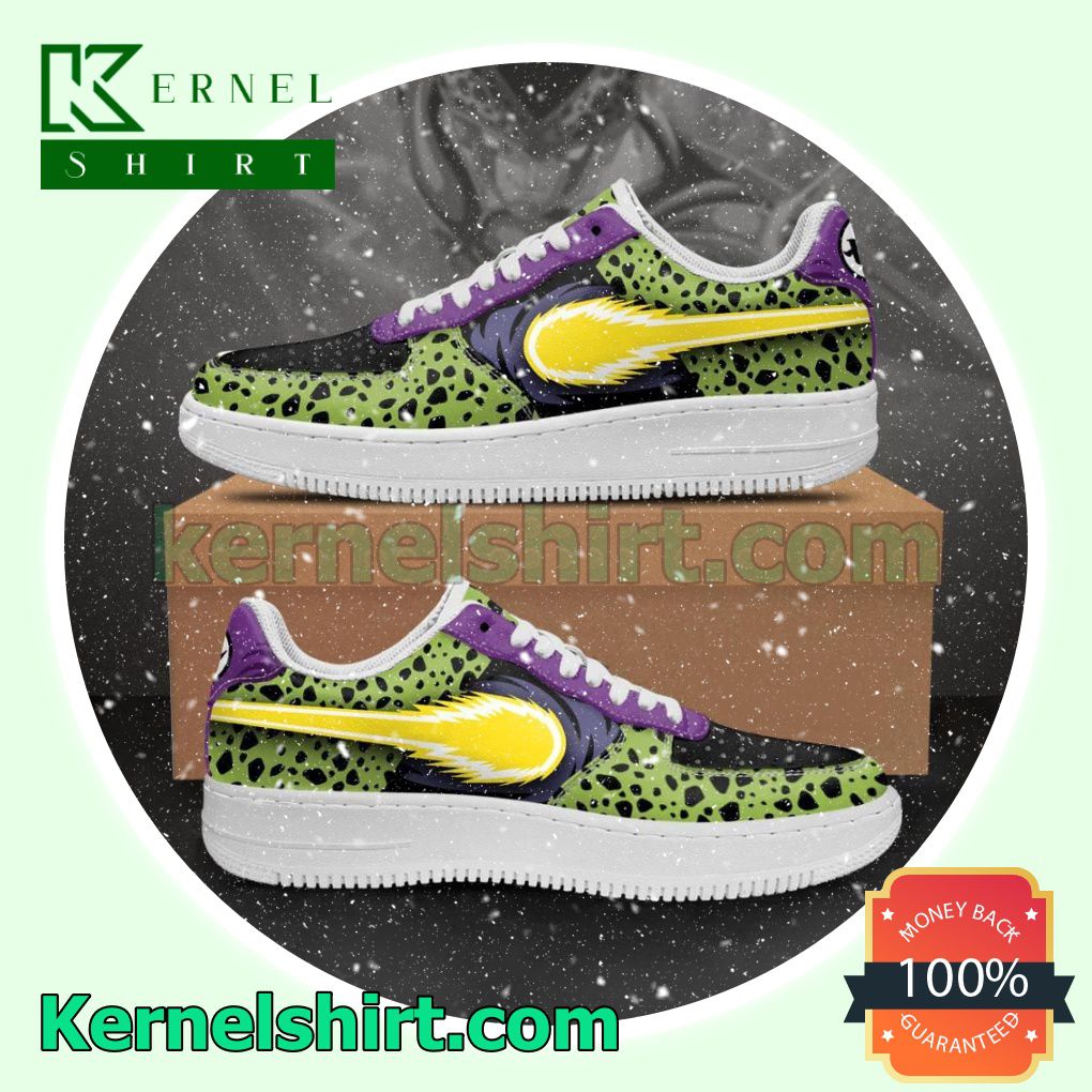 DBZ Perfect Cell Dragon Ball Anime Mens Womens Air Force 1 Shoes