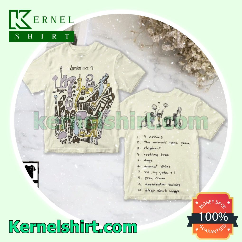 Damien Rice 9 Album Cover Crewneck T-shirt