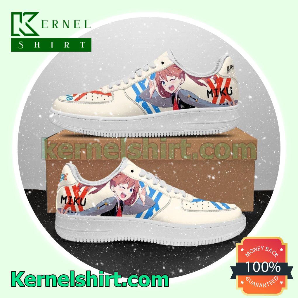 Darling In The Franxx Code 390 Miku Anime Mens Womens Air Force 1 Shoes