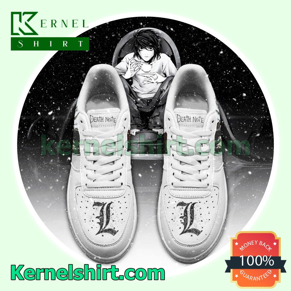 Death Note L Lawliet Anime Mens Womens Air Force 1 Shoes a