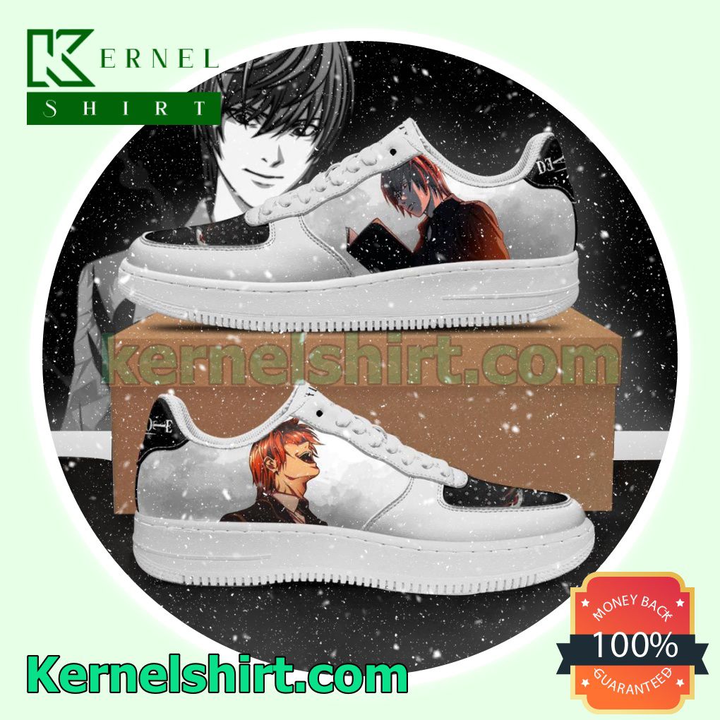 Death Note Light Yagami Anime Mens Womens Air Force 1 Shoes