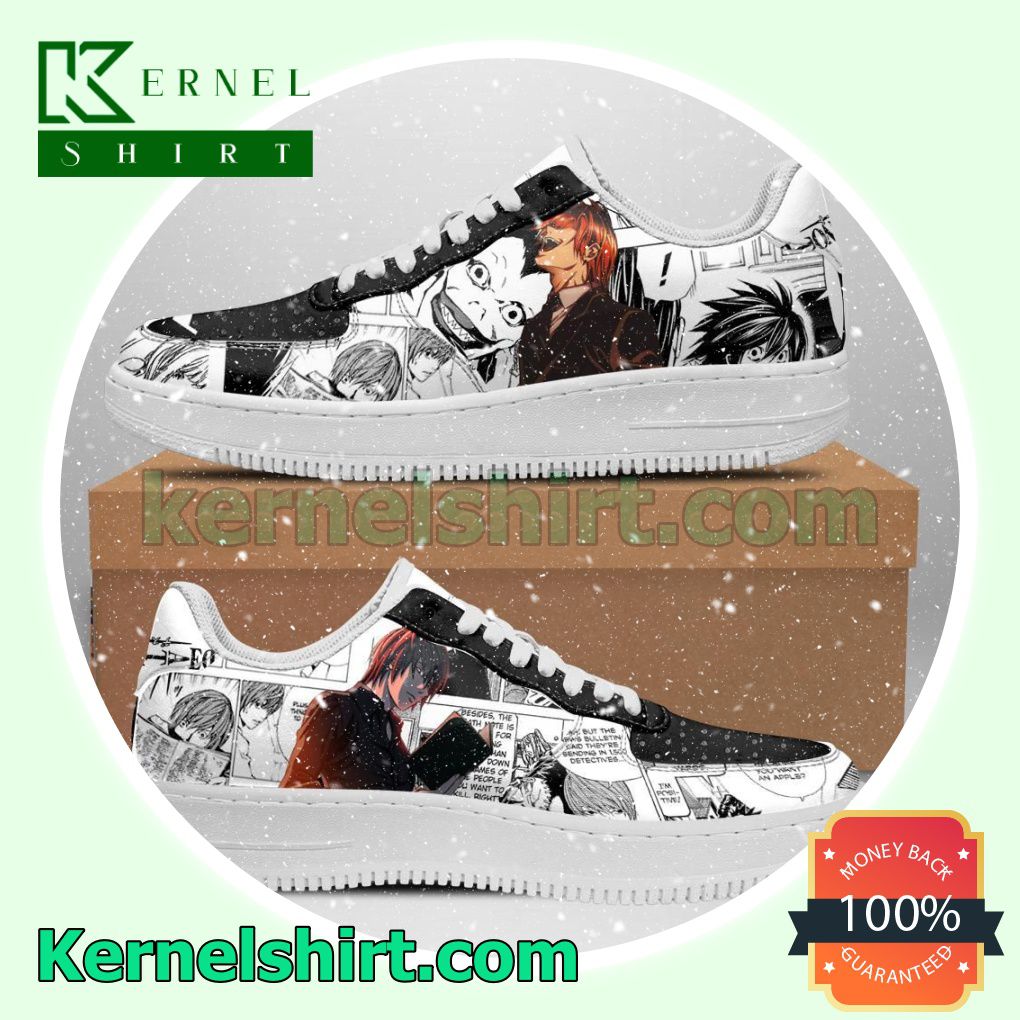 Death Note Manga Anime Mens Womens Air Force 1 Shoes