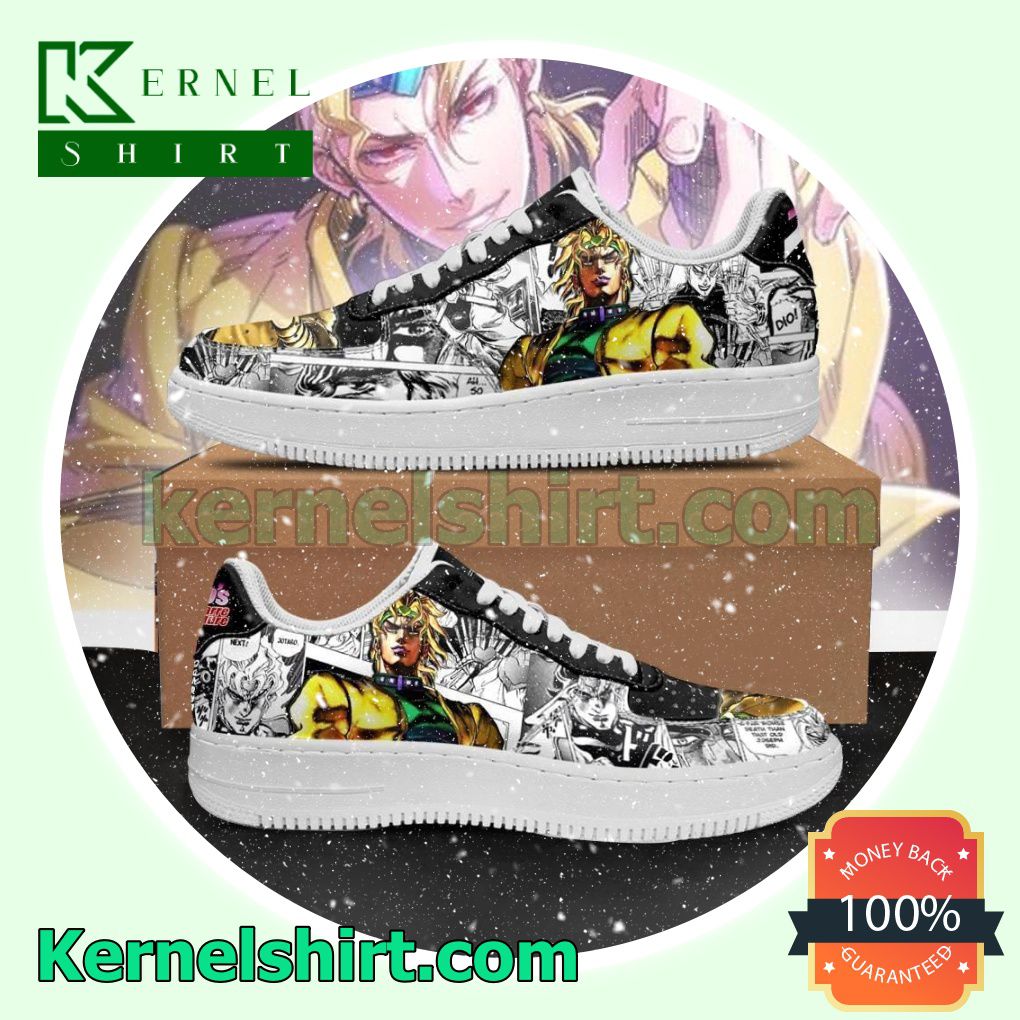 Dio Brando Manga JoJo's Anime Mens Womens Air Force 1 Shoes