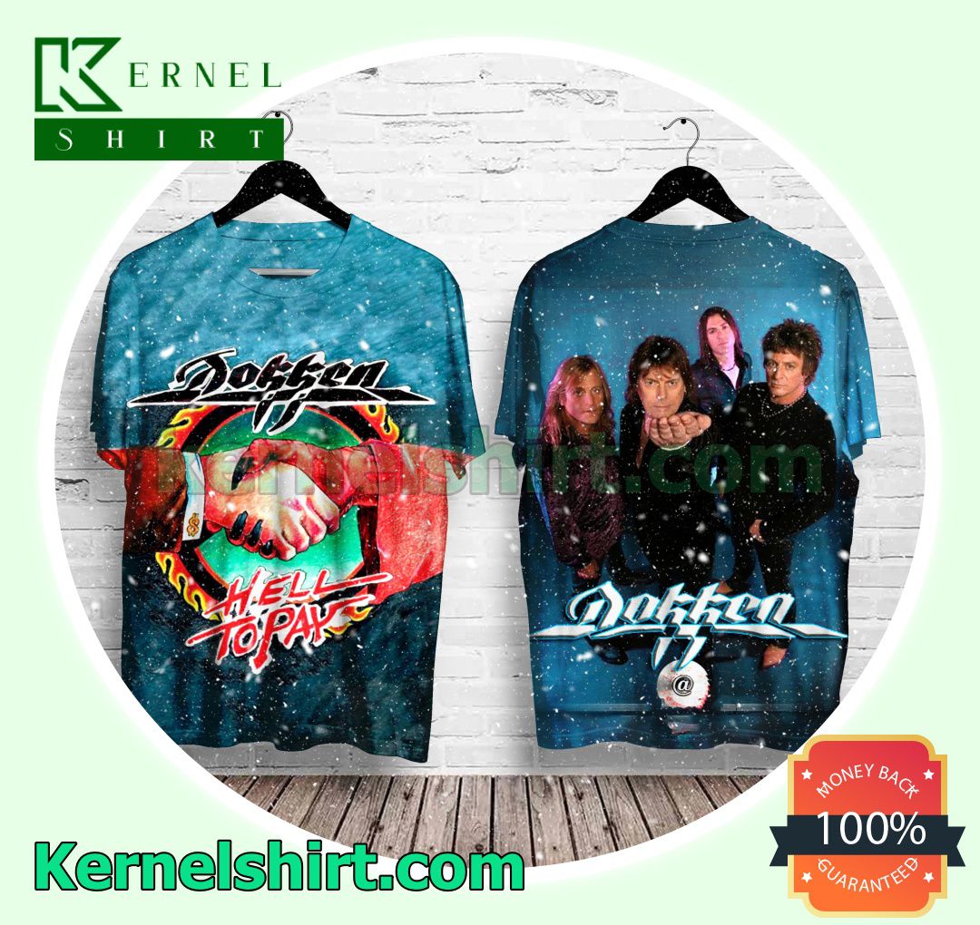Dokken Hell To Pay Album Cover Crewneck T-shirt