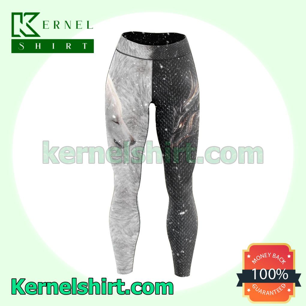 Dragon And Wolf Leggings For Women