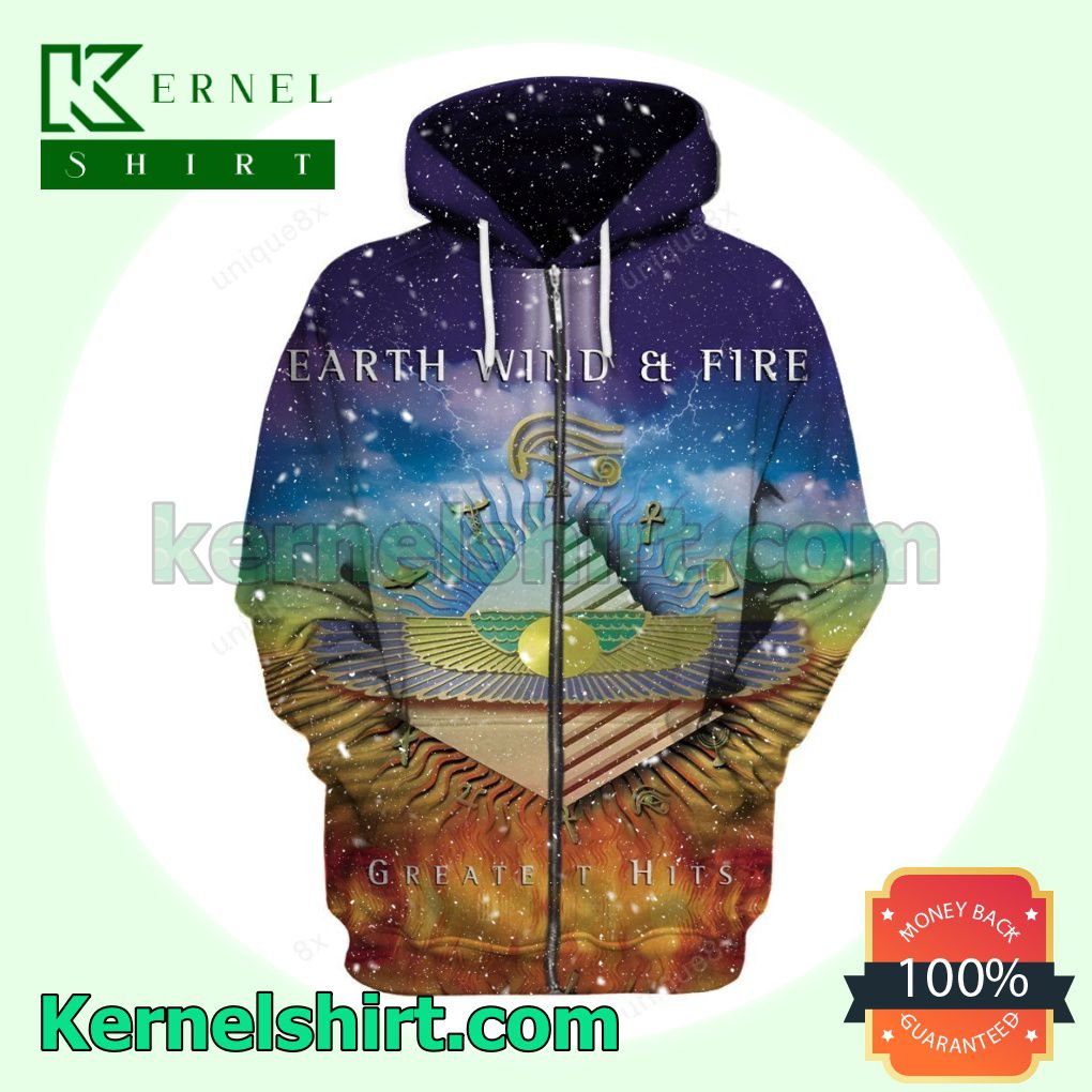 Earth Wind And Fire Greatest Hits Album Cover Long Sleeve Pullover Hoodie