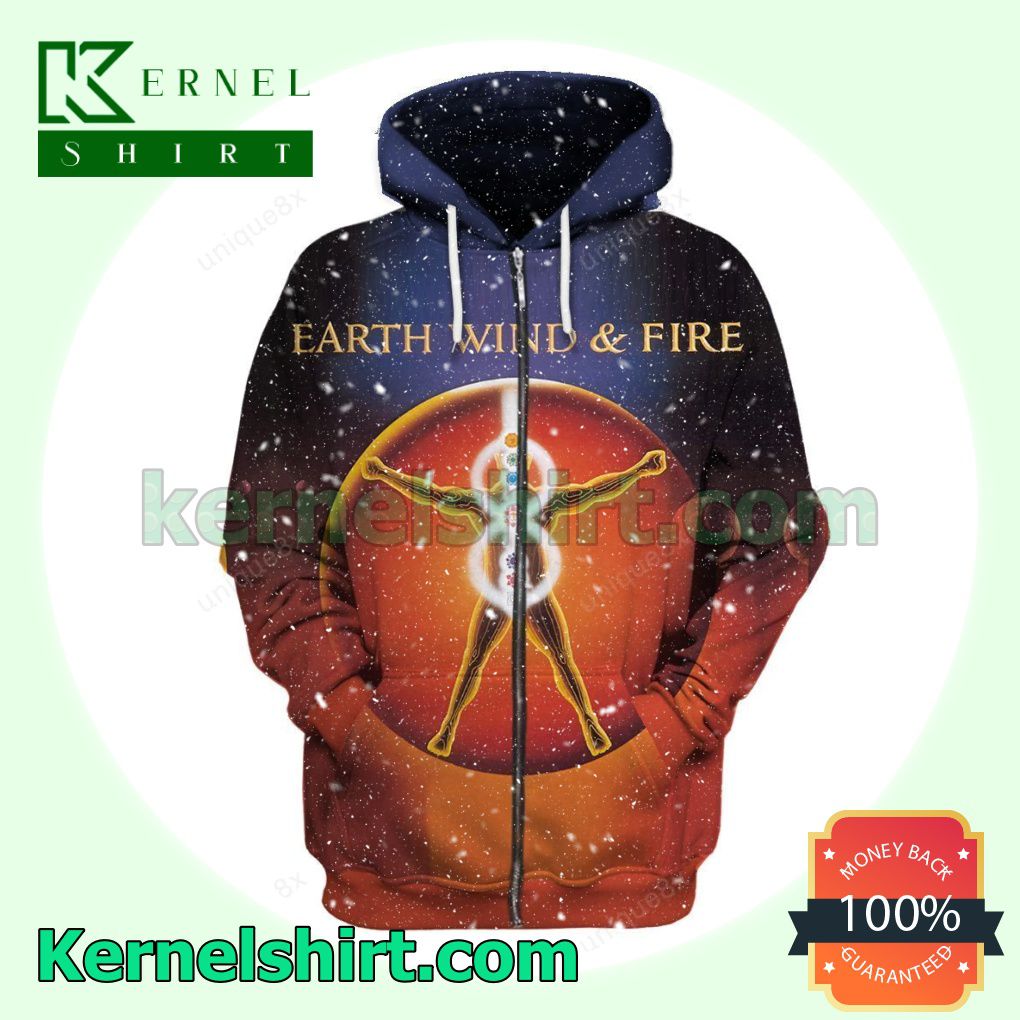 Earth Wind And Fire Powerlight Album Cover Long Sleeve Pullover Hoodie