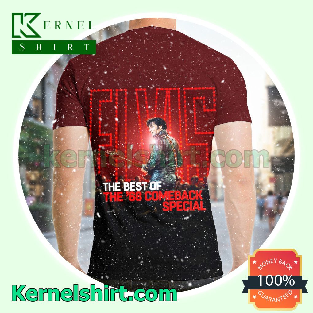 Elvis Presley From Elvis In Memphis Album The Best Of The '68 Comeback Special Crewneck T-shirt a
