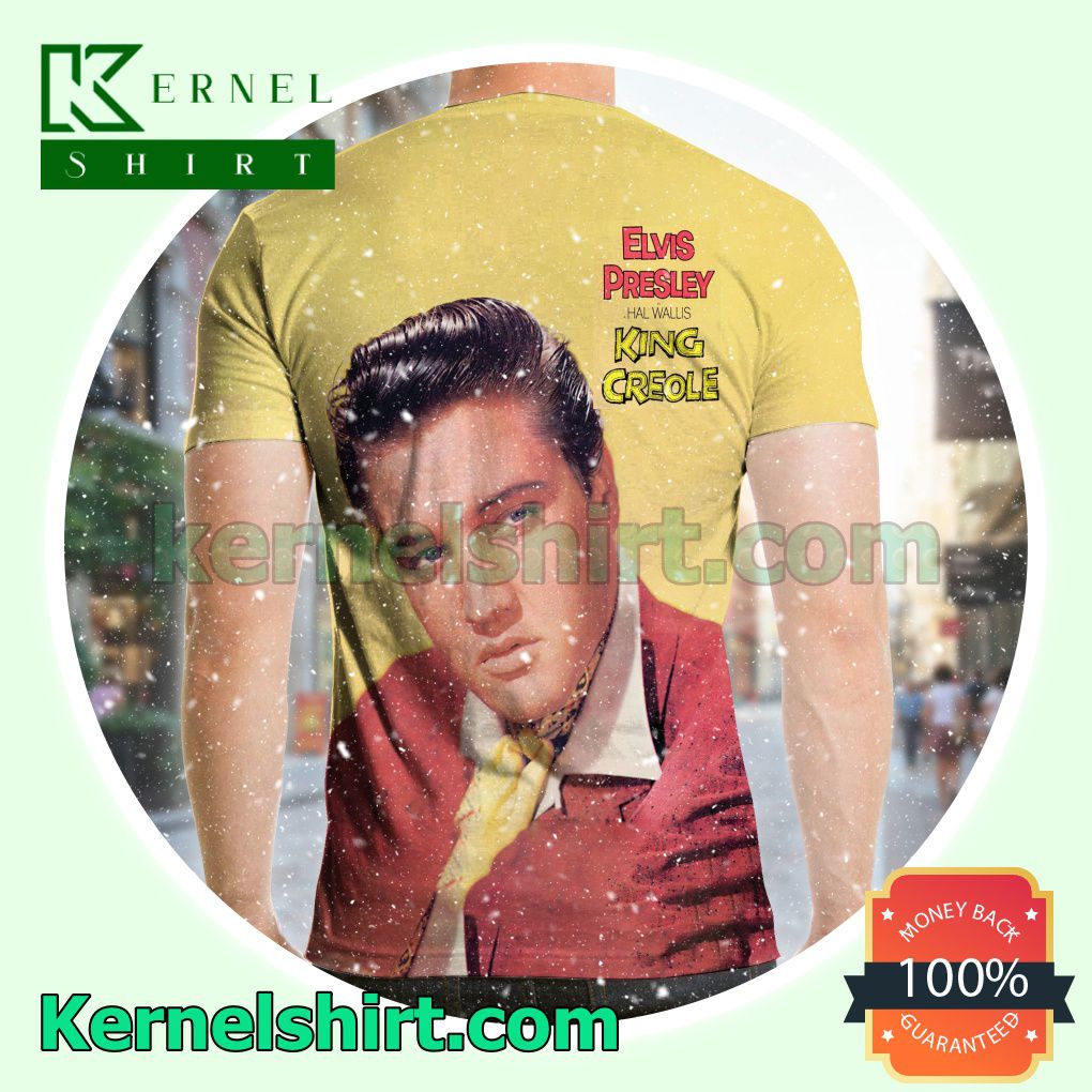 Elvis Presley King Creole Album Crewneck T-shirt a