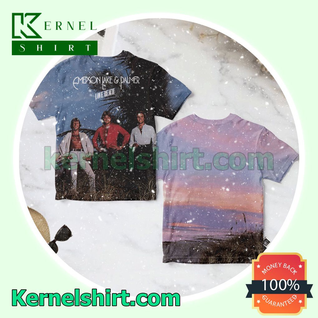 Emerson, Lake And Palmer Love Beach Album Crewneck T-shirt