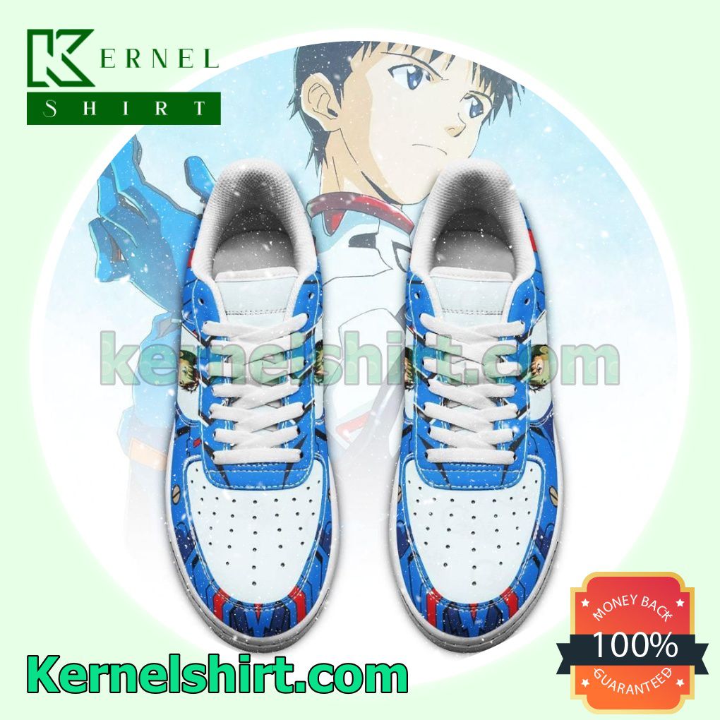 Evangelion Shinji Ikari Neon Genesis Evangelion Mens Womens Air Force 1 Shoes a