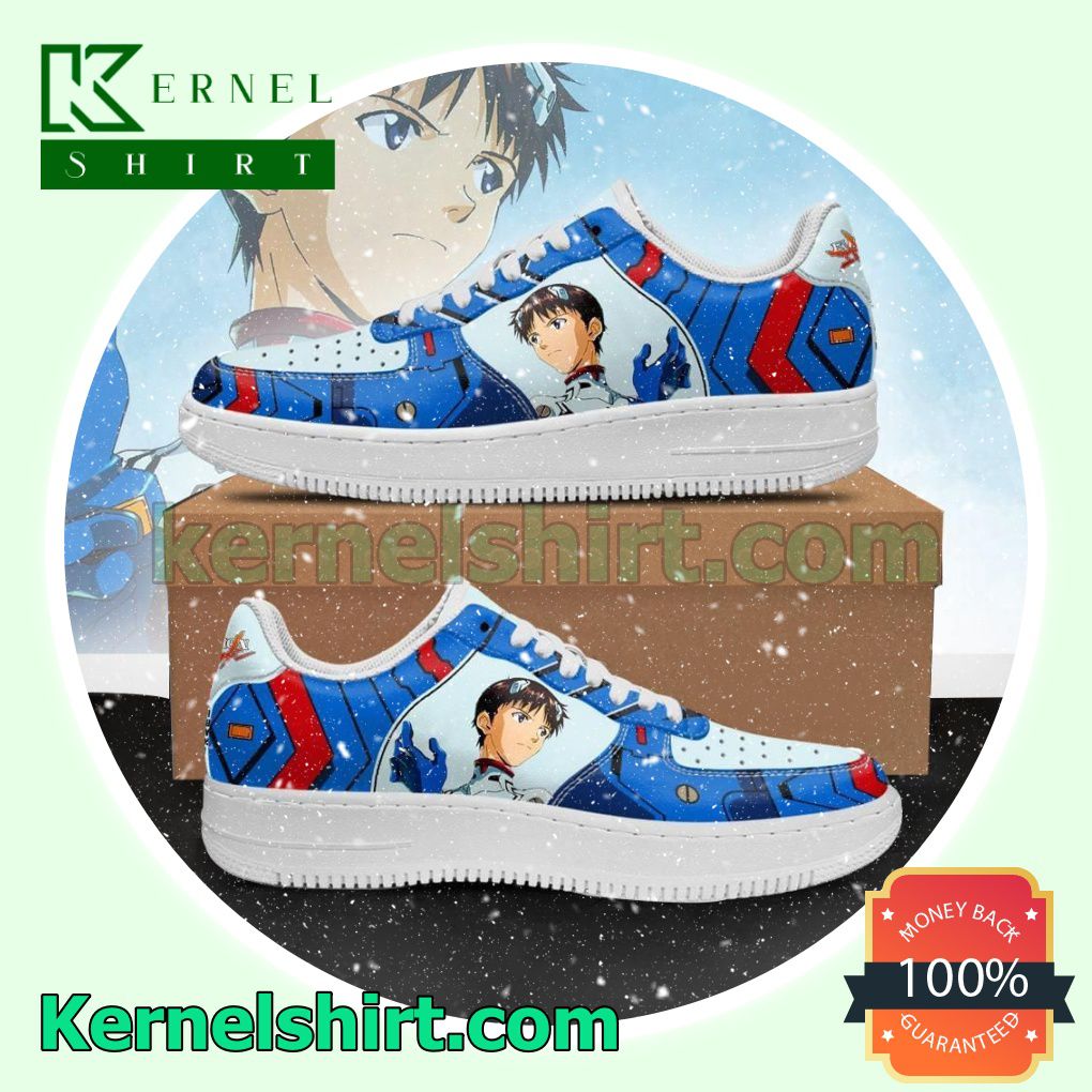Evangelion Shinji Ikari Neon Genesis Evangelion Mens Womens Air Force 1 Shoes