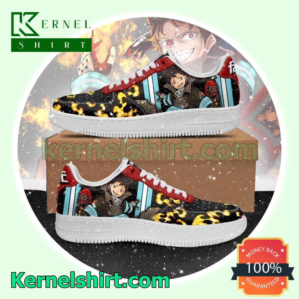 Fire Force Shinra Kusakabe Costume Anime Mens Womens Air Force 1 Shoes