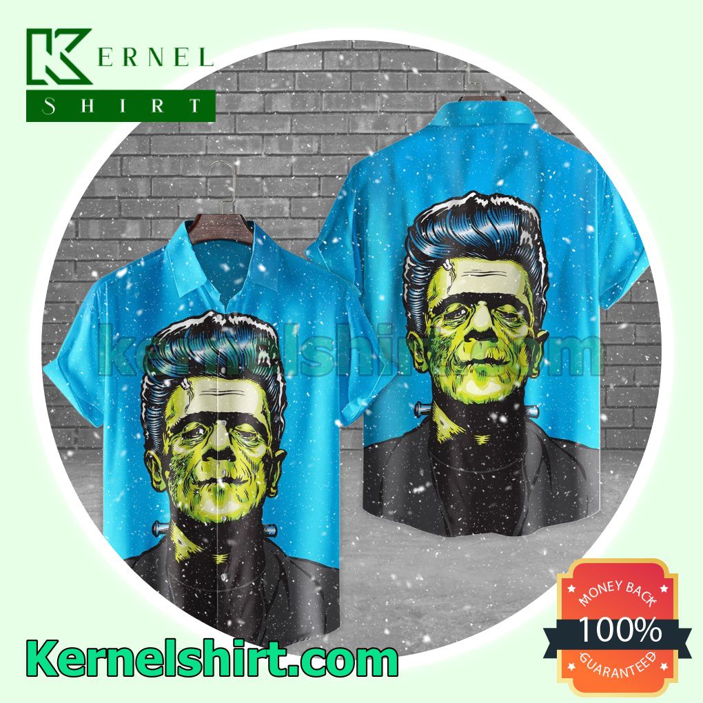 Frankenstein Halloween Blue Halloween Costume Shirt