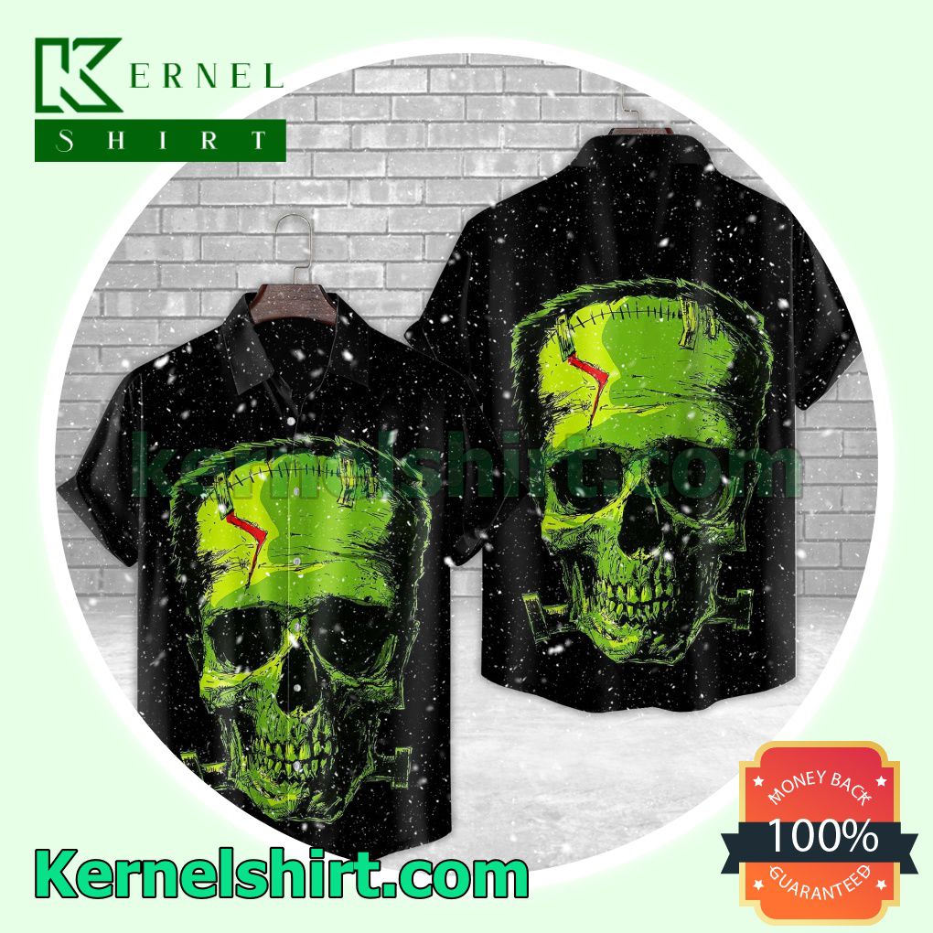 Frankenstein Head Skull Halloween Costume Shirt