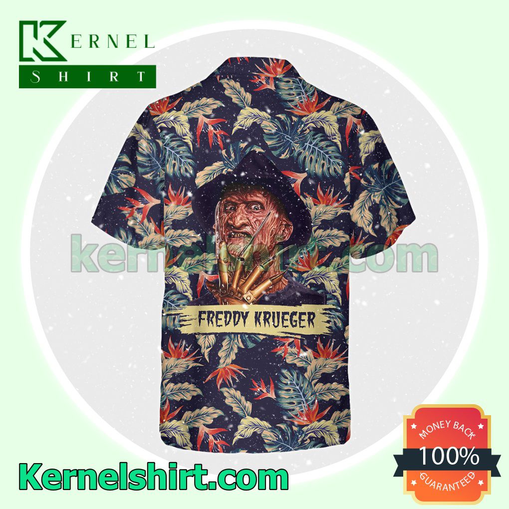Freddy Krueger Tropical Strelitzia Halloween Costume Shirt a