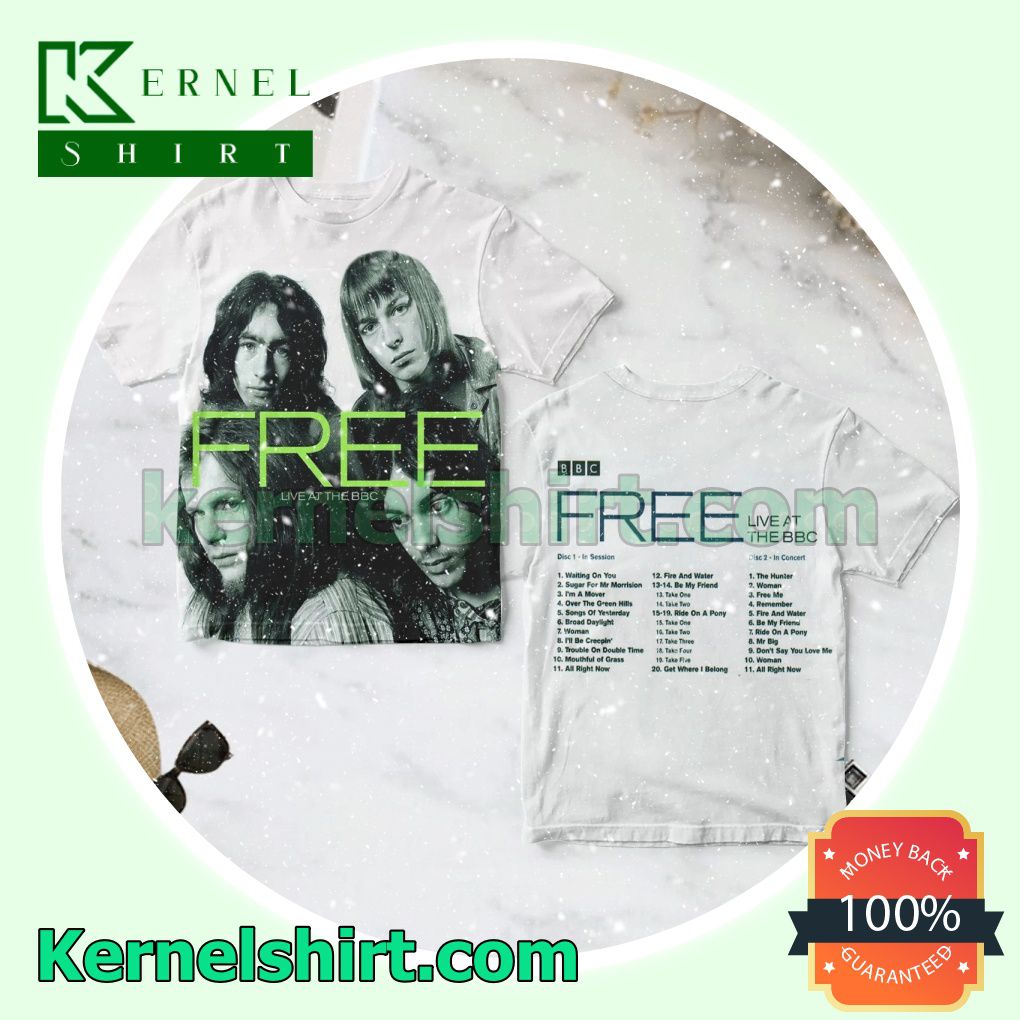 Free Live At The Bbc Album Cover Crewneck T-shirt
