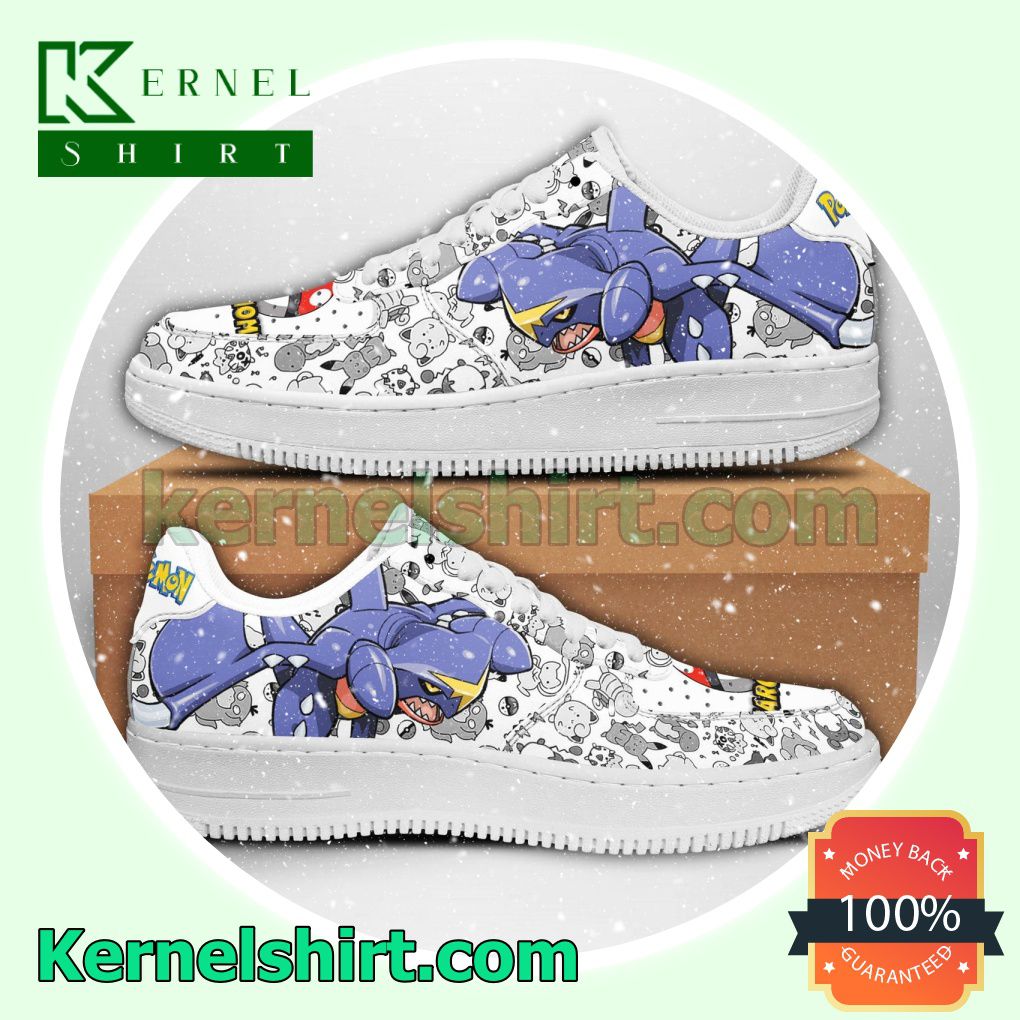 Garchomp Pokemon Mens Womens Air Force 1 Shoes