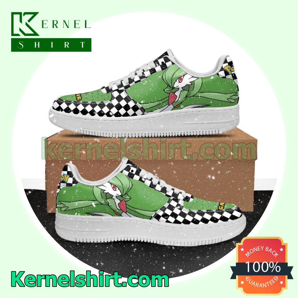 Gardevoir Checkerboard Pokemon Mens Womens Air Force 1 Shoes