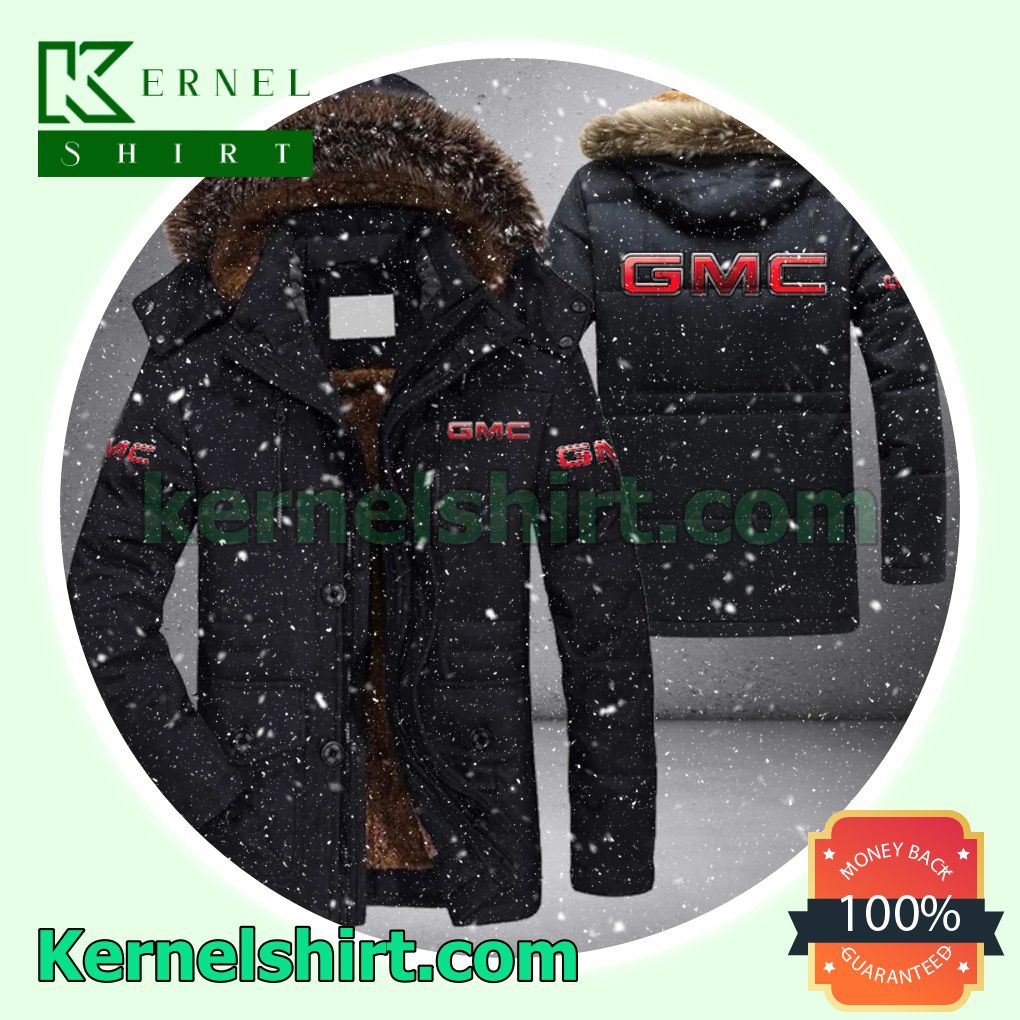 Gmc Automobile Company Warm Jacket With Faux Fur