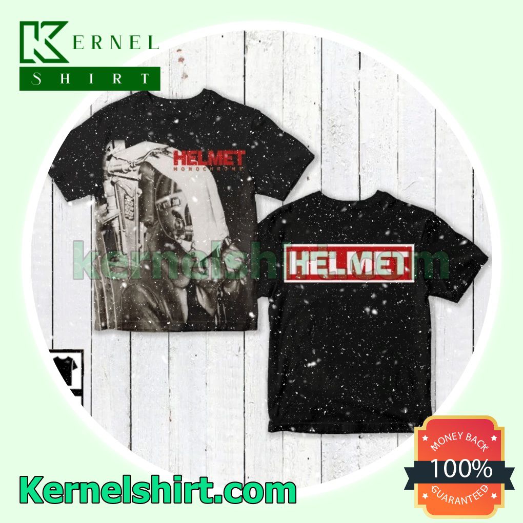 Helmet Monochrome Album Cover Crewneck T-shirt