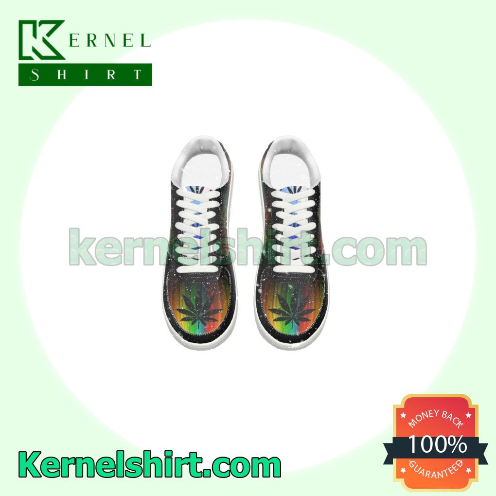 Hologram UFO Cannabis Weed Nike Womens Air Force 1 Shoes a