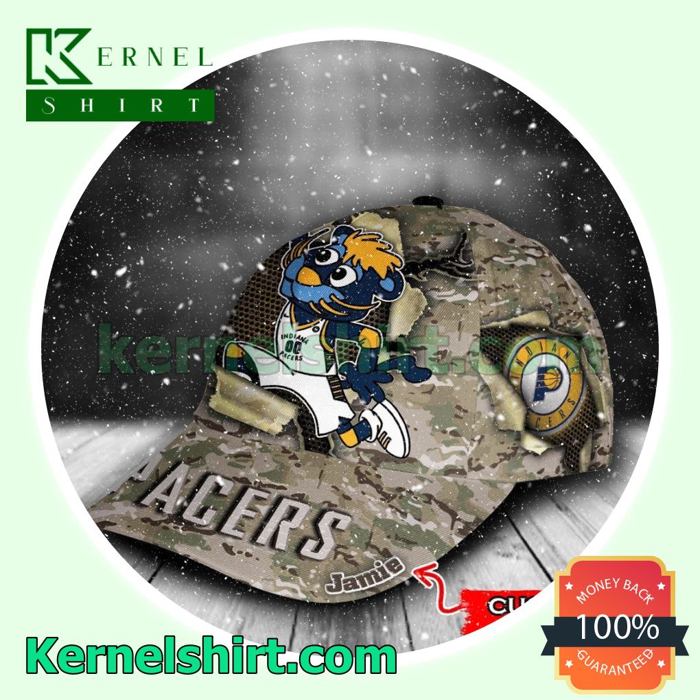 Indiana Pacers Camo Mascot NBA Hockey Basketball Baseball Caps a