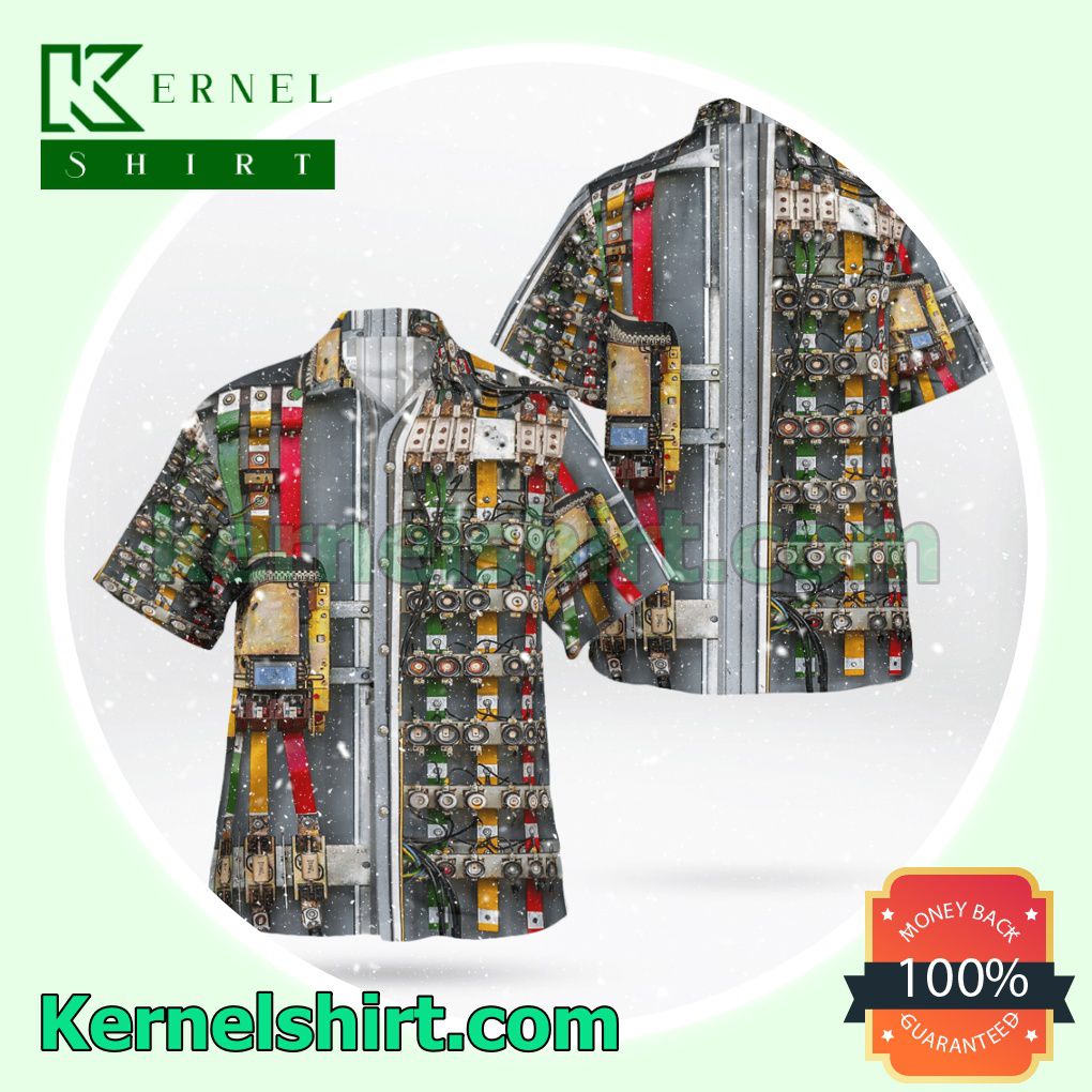 Industrial Fuse Box On The Wall Closeup Stock Photo Casual Button Down Shirts