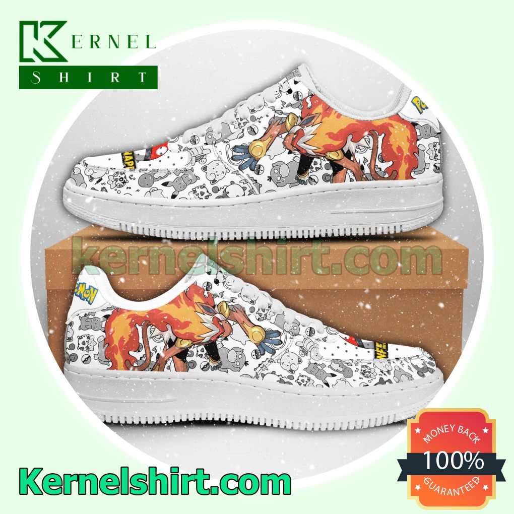 Infernape Pokemon Mens Womens Air Force 1 Shoes