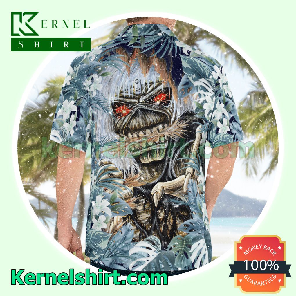 Iron Maiden Heavy Mental Tropical Tropical Beach Shirts a