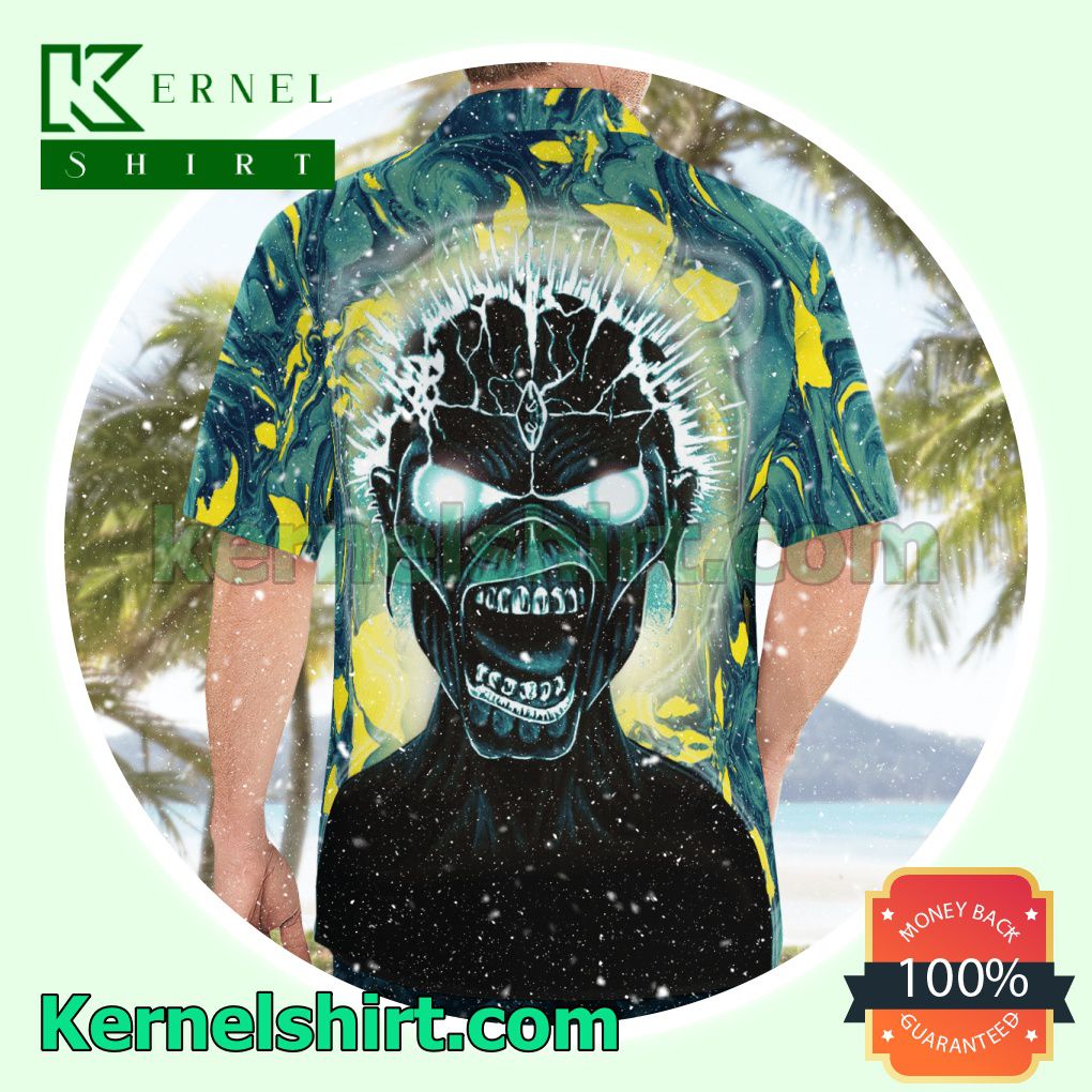 Iron Maiden Heavy Metal Band Tropical Beach Shirts a