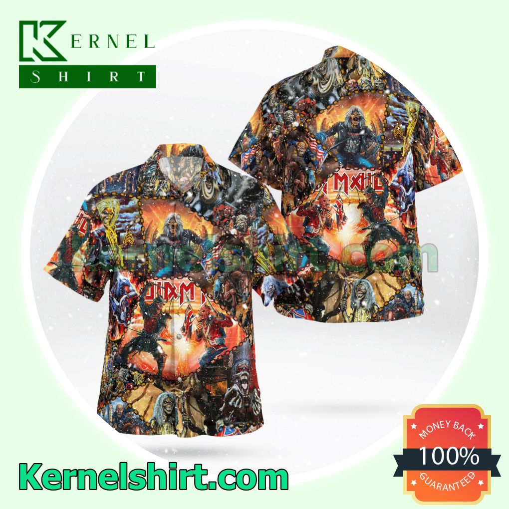 Iron Maiden Legacy Of The Beast World Tour 2022 Tropical Beach Shirts