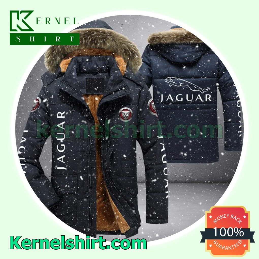 Jaguar Cars Logo Warm Jacket With Faux Fur a