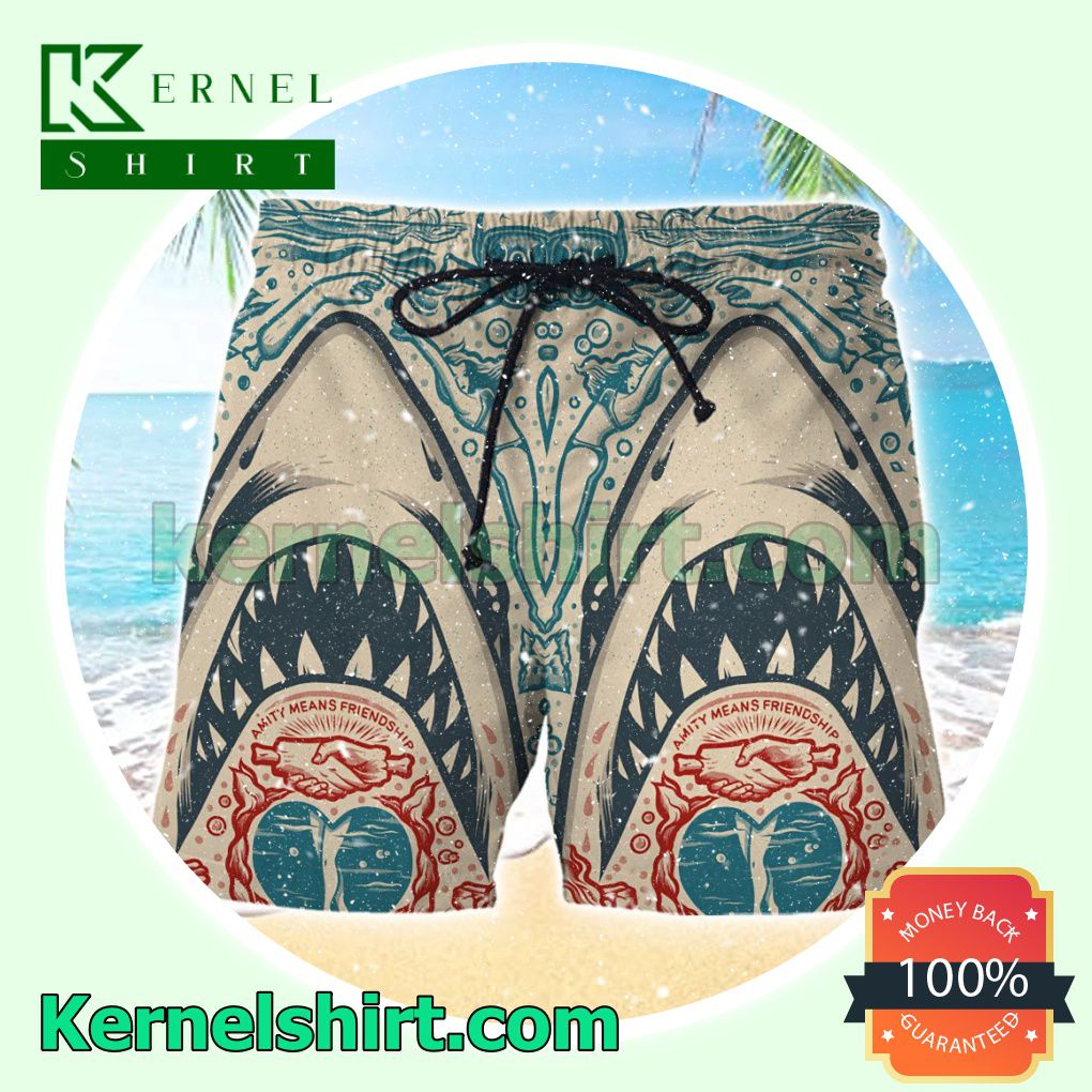 Jaws Amity Means Friendship Mens Shorts