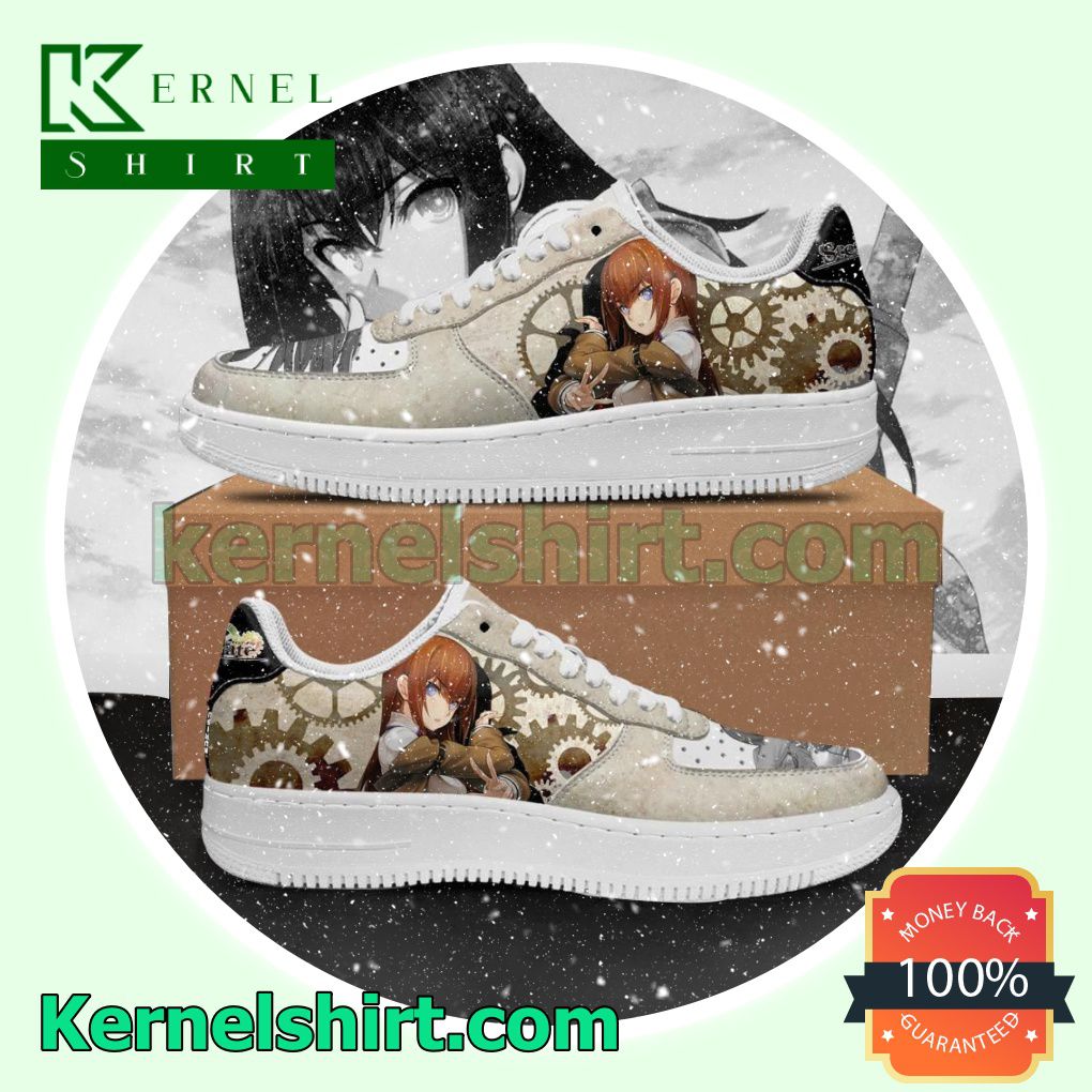 Kurisu Makise Steins Gate Anime Mens Womens Air Force 1 Shoes