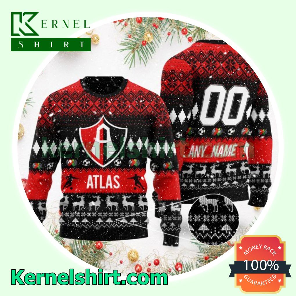 Liga MX Atlas Ugly Sweater Holiday Knit Pullover