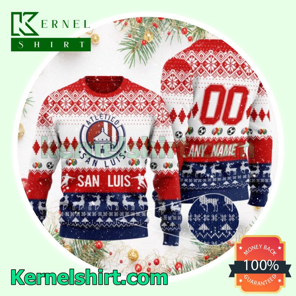 Liga MX Atlético San Luis Ugly Sweater Holiday Knit Pullover