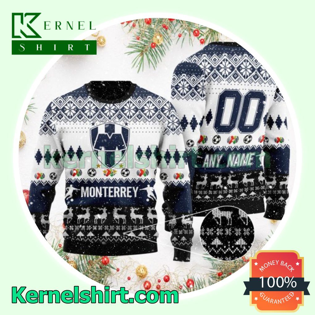 Liga MX C.F. Monterrey Ugly Sweater Holiday Knit Pullover