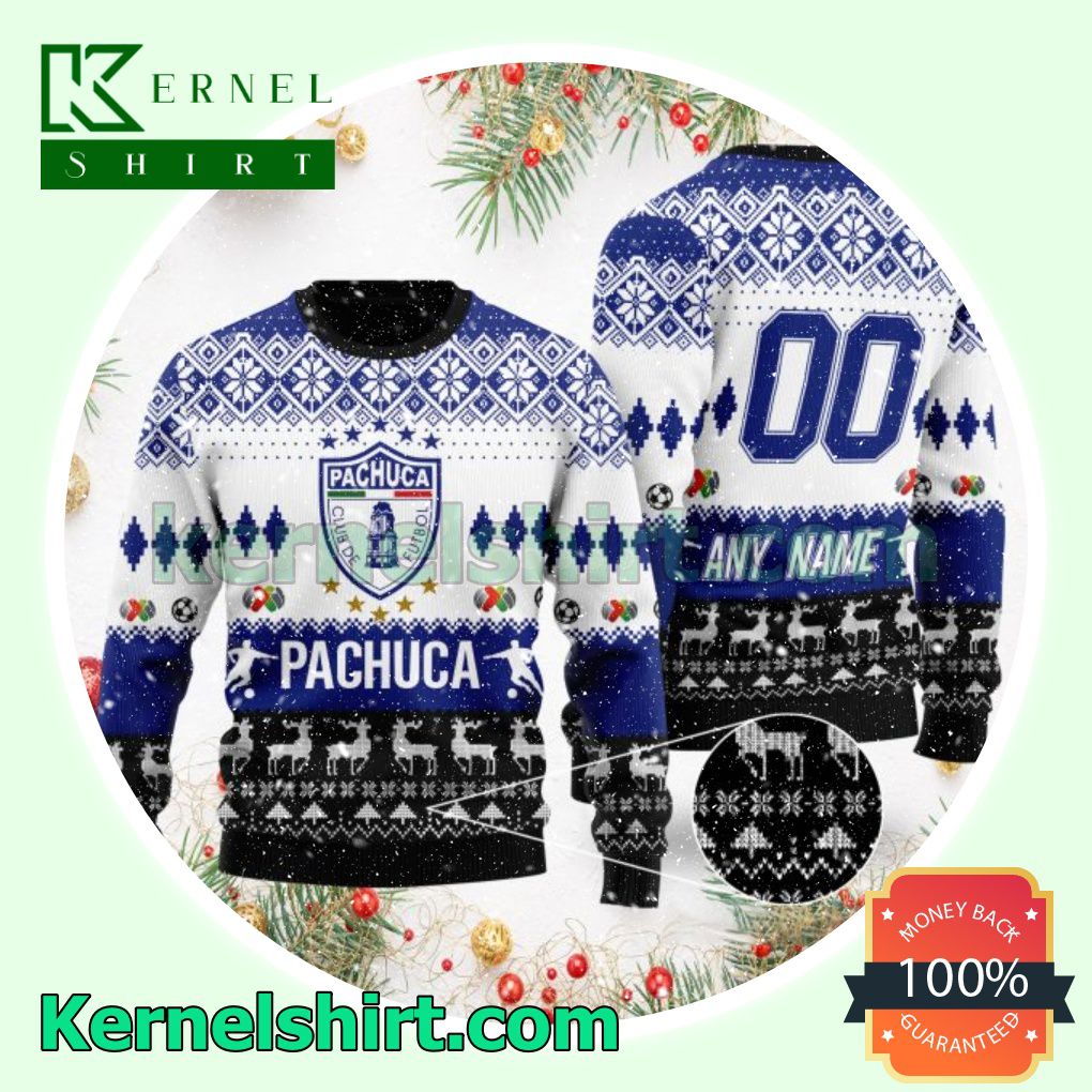 Liga MX C.F. Pachuca Ugly Sweater Holiday Knit Pullover