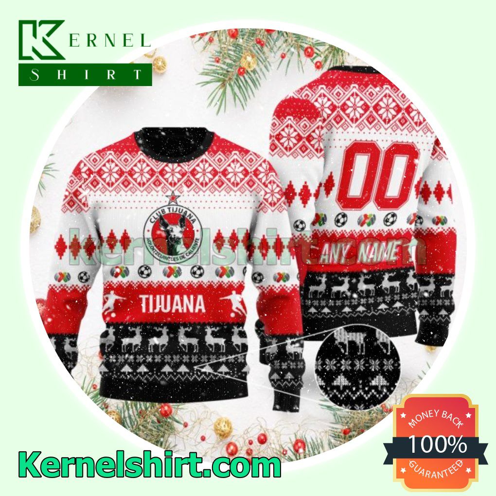Liga MX Club Tijuana Ugly Sweater Holiday Knit Pullover
