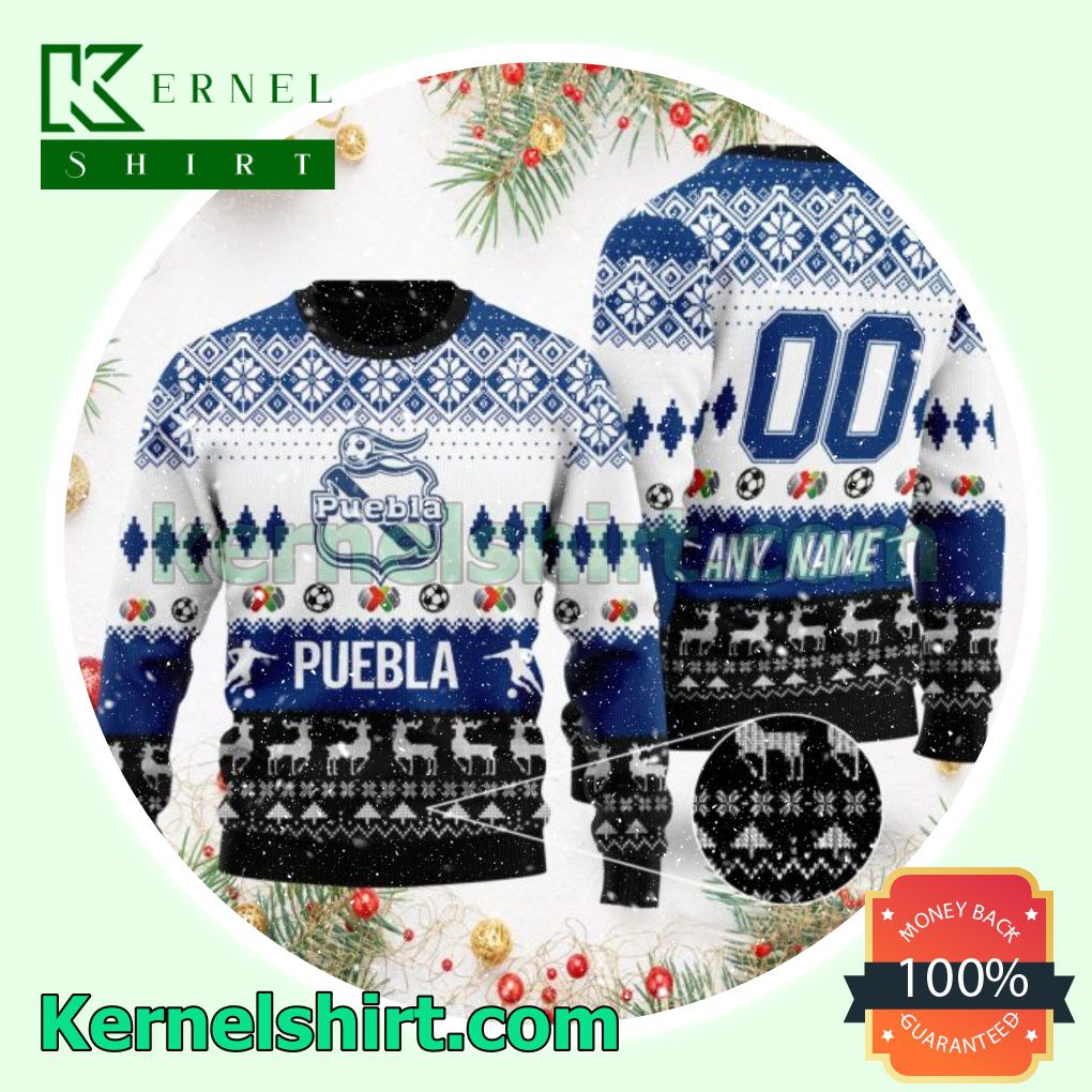 Liga MX Puebla FC Ugly Sweater Holiday Knit Pullover