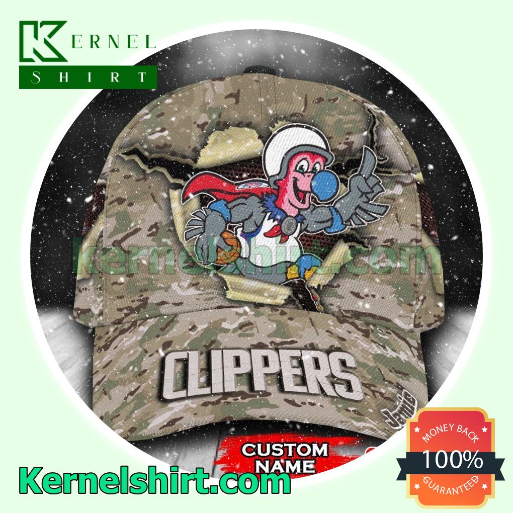 Los Angeles Clippers Camo Mascot NBA Hockey Basketball Baseball Caps