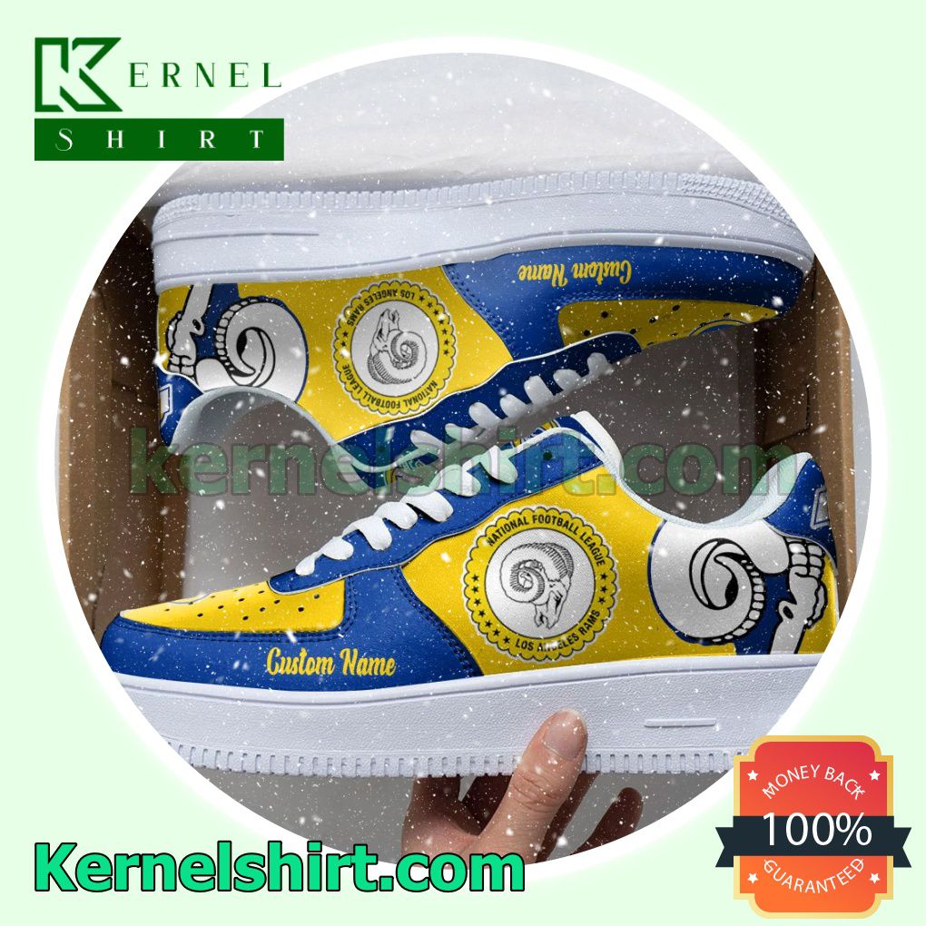 Los Angeles Rams Mascot Logo NFL Football Custom Nike Air Force 1 Low Top  Shoes - Shop trending fashion in USA and EU