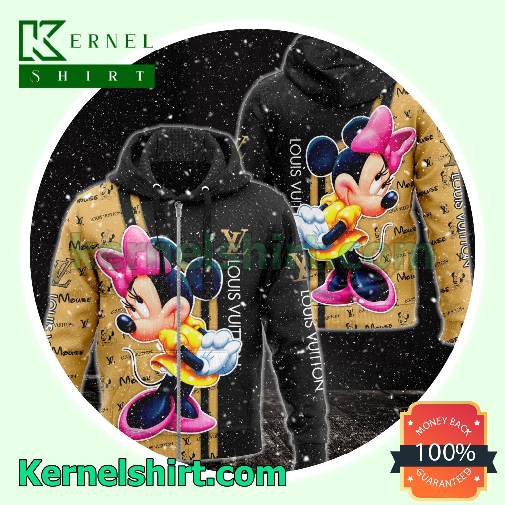 Louis Vuitton With Minnie Mouse Heavyweight Pullover Hoodie Sweatshirt