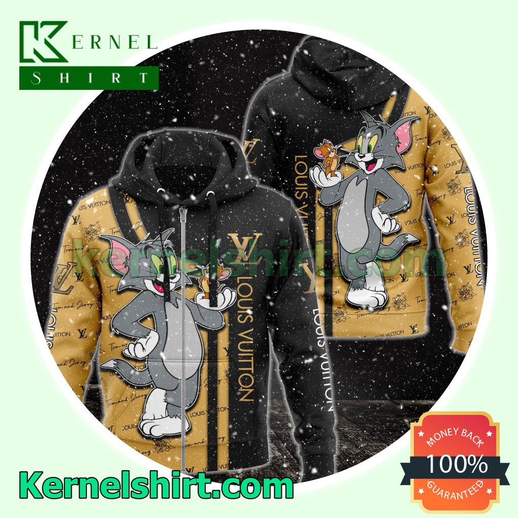 Louis Vuitton With Tom And Jerry Heavyweight Pullover Hoodie Sweatshirt