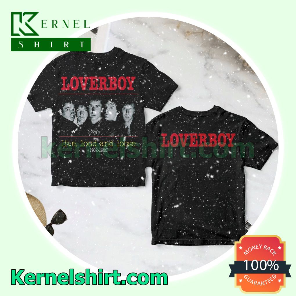 Loverboy Live Loud And Loose Album Cover Crewneck T-shirt