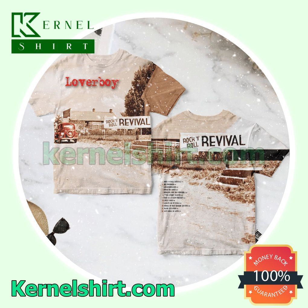 Loverboy Rock 'n' Roll Revival Album Cover Crewneck T-shirt